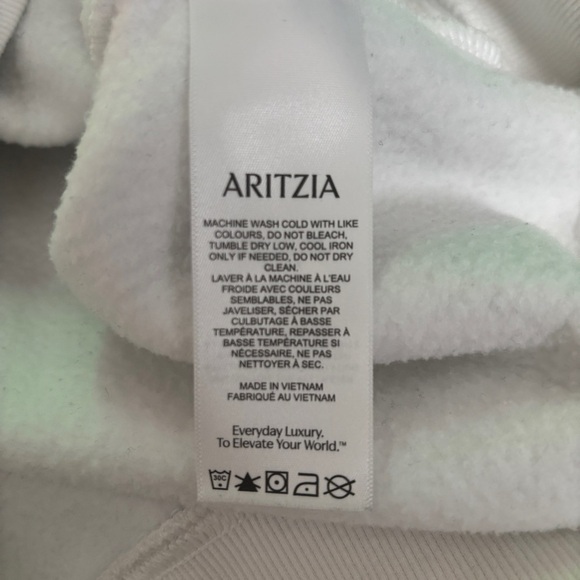 Aritzia Mega Fit Sweatfleece Cozy Fleece Mega Raglan Hoodie XXS White - Picture 4 of 6